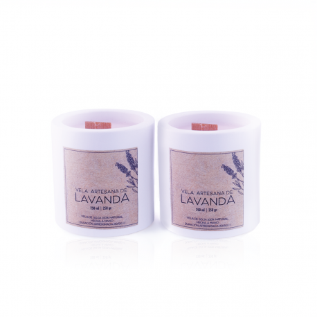 VELA ARTESANAL DE ESCAYOLA 250 LAVANDA